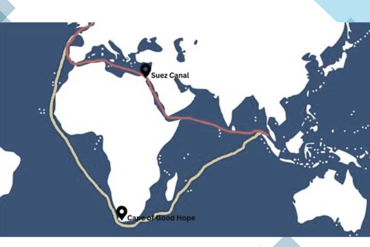 suez canal route